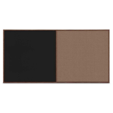 United Visual Products Enclosed Corkboard, 1 Door, 72"x48", 4" Fra UV3412-SATIN-PEARL